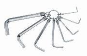 Hex key set on a ring