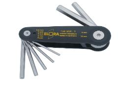 Folding hex key set