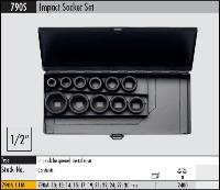 Impact socket set specifications